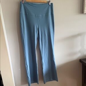 Women's High-Waist Light Blue Flare Yoga Pants